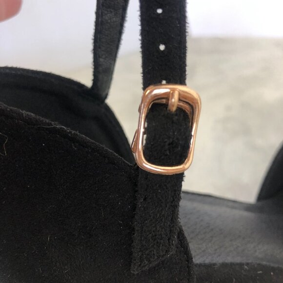 NWOT Black Suede Platform Wedge Espadrilles Size 36 (5.5 US) - Picture 15 of 16